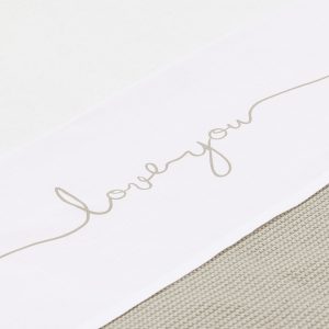 Flat Sheet - Love you - Nougat