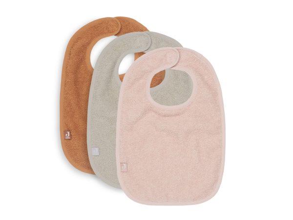 Bib Terry 3pack - Pale Pink/Nougat/Caramel