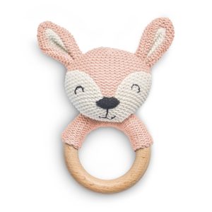 Teething Ring - Deer - Pale pink