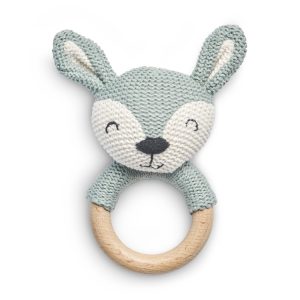 Teething Ring - Deer - Ash green