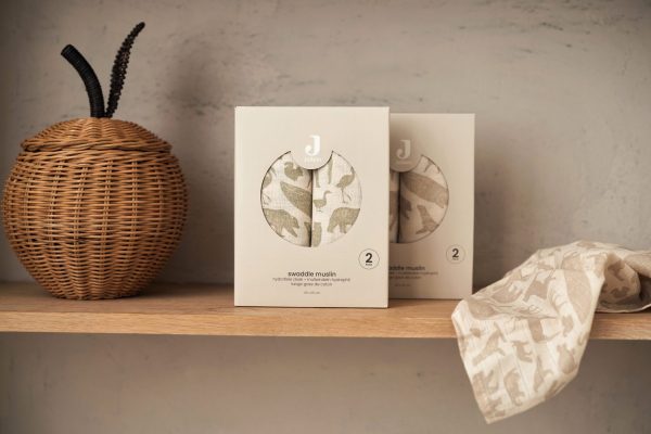 Swaddle Muslin 115x115cm - Animals Nougat (2pack)