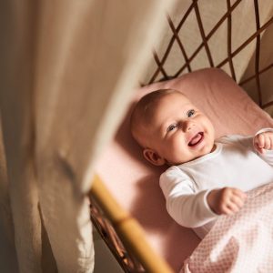 Fitted Sheet Likno/Next2me 75x95cm Pale Pink - 2pack