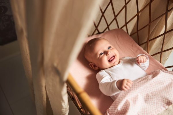 Fitted Sheet Likno/Next2me 75x95cm Pale Pink - 2pack