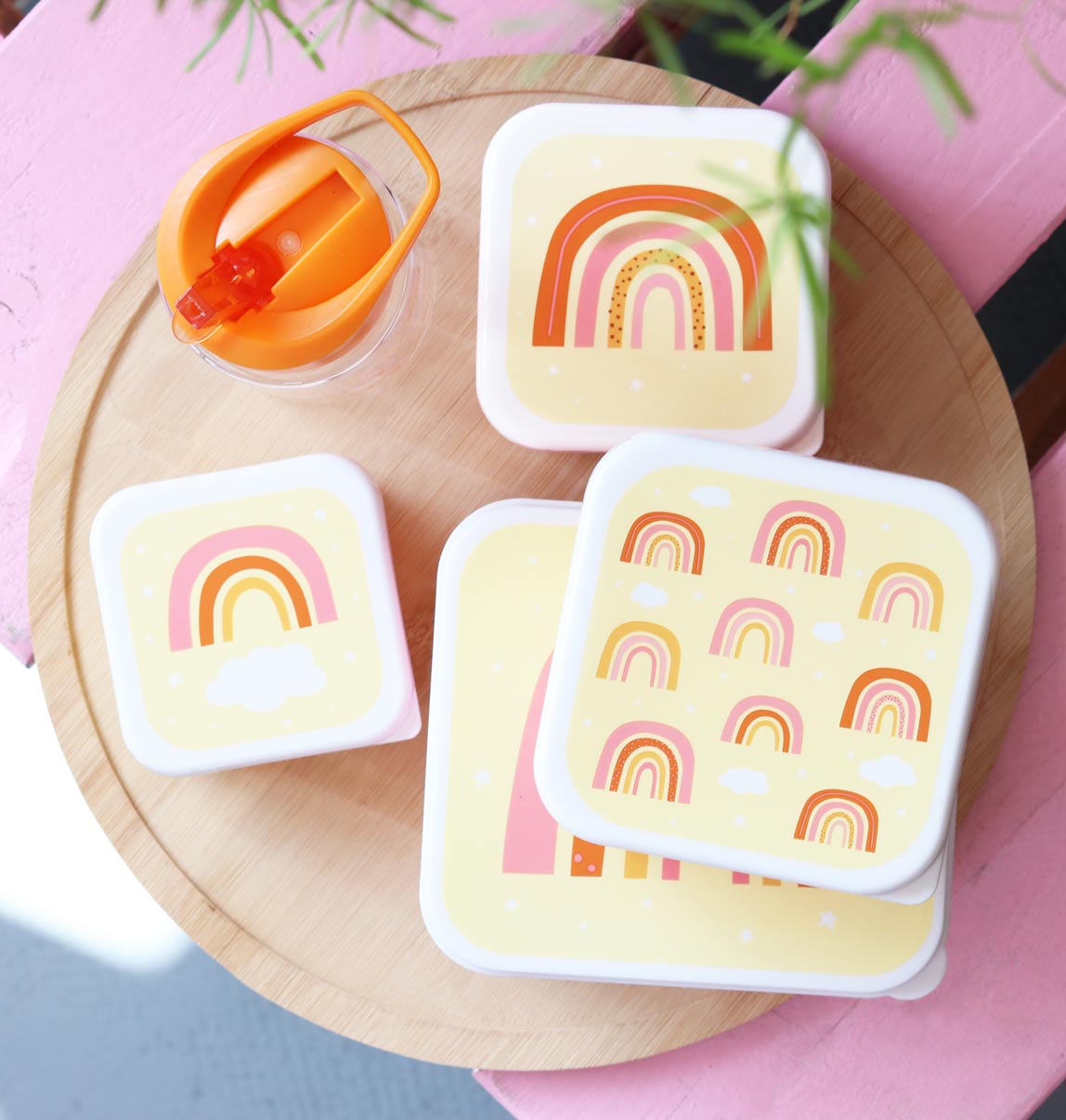 Lunch & snack box set - Rainbows - Image 2