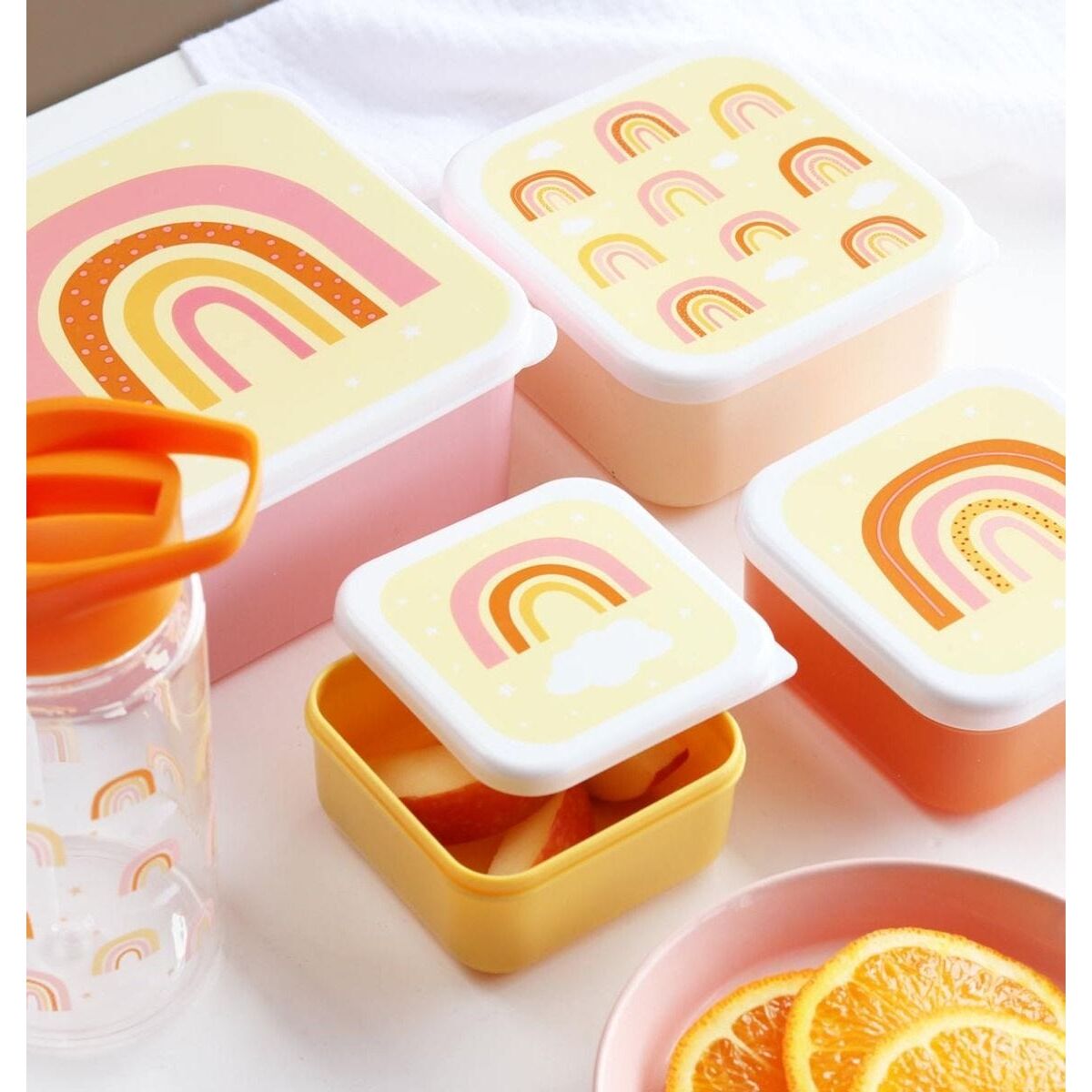 Lunch & snack box set - Rainbows - Image 3