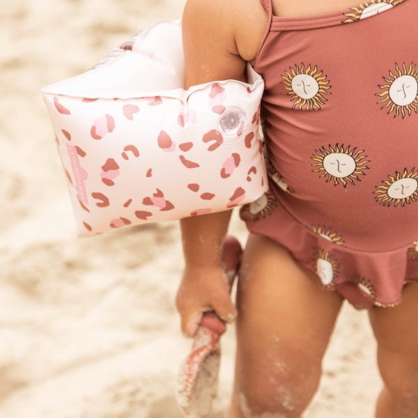Swimming Armbands 2-6 years - Old Pink Leopard