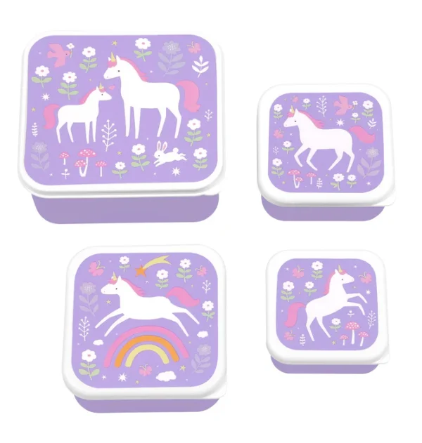 Lunch & snack box set - Unicorn dreams
