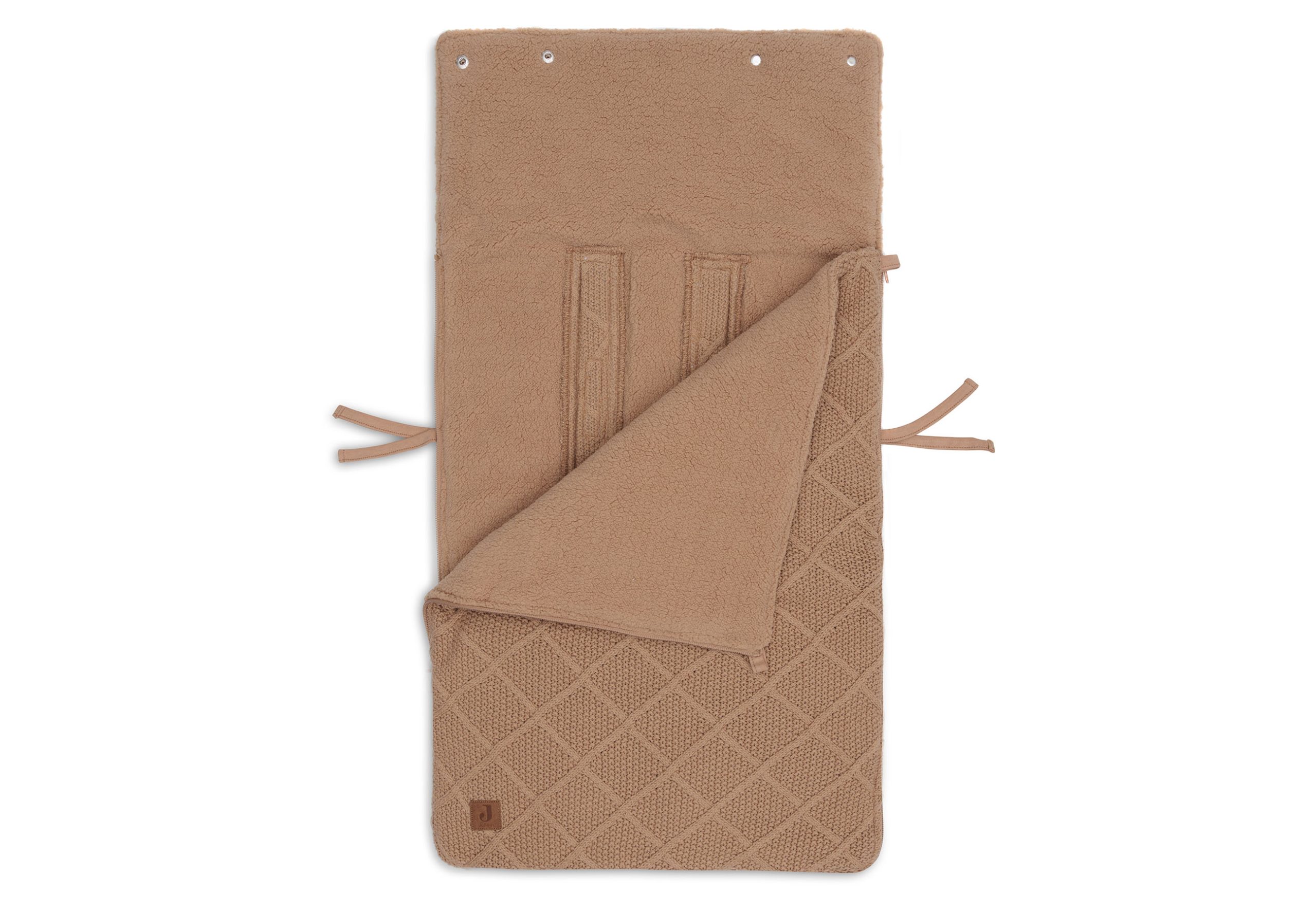 Footmuff - Check Knit Biscuit 0+ - Image 3