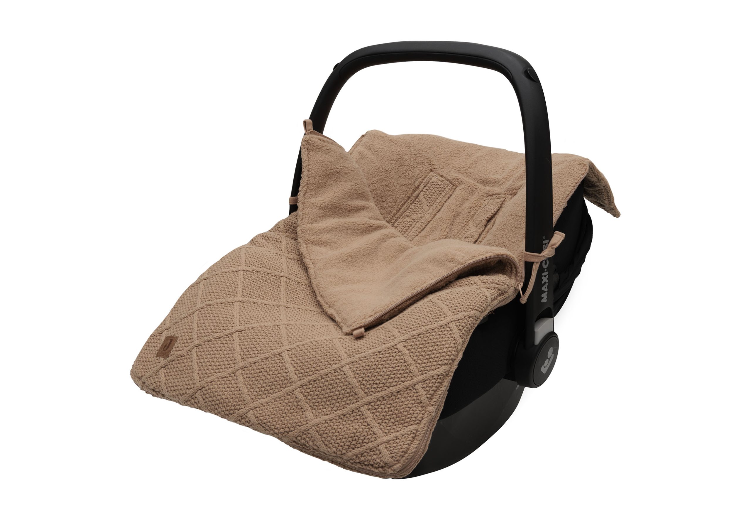 Footmuff - Check Knit Biscuit 0+ - Image 2