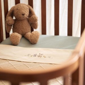 Fitted Sheet Likno/Next2me - 75x95cm Sea green