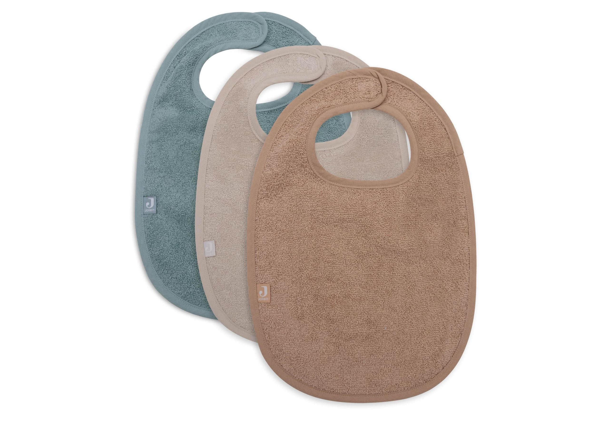 Bib Terry 3pack - Sea Green/Nougat/Biscuit