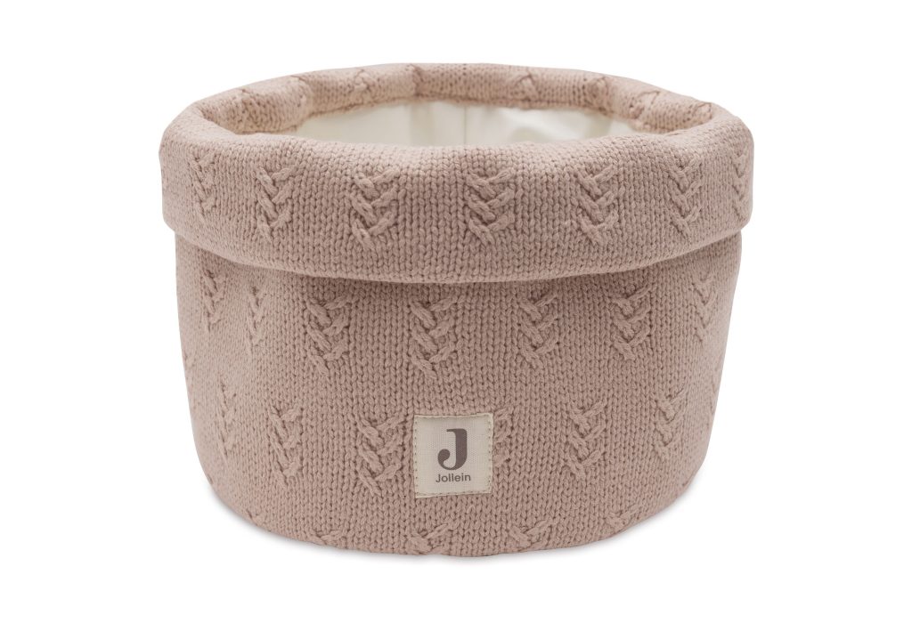 Changing Table Basket - Grain Knit Wild Rose