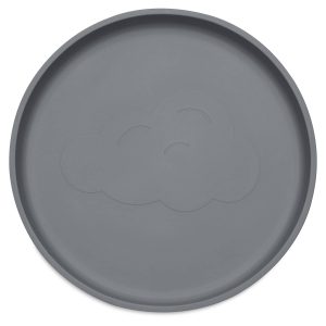 Silicone Suction Plate - Storm Grey