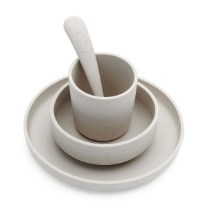 Dinner Set Silicone (4pcs) - Nougat
