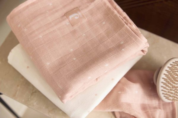 Cloth Muslin 70x70cm - Twinkling Wild rose (3-pack)