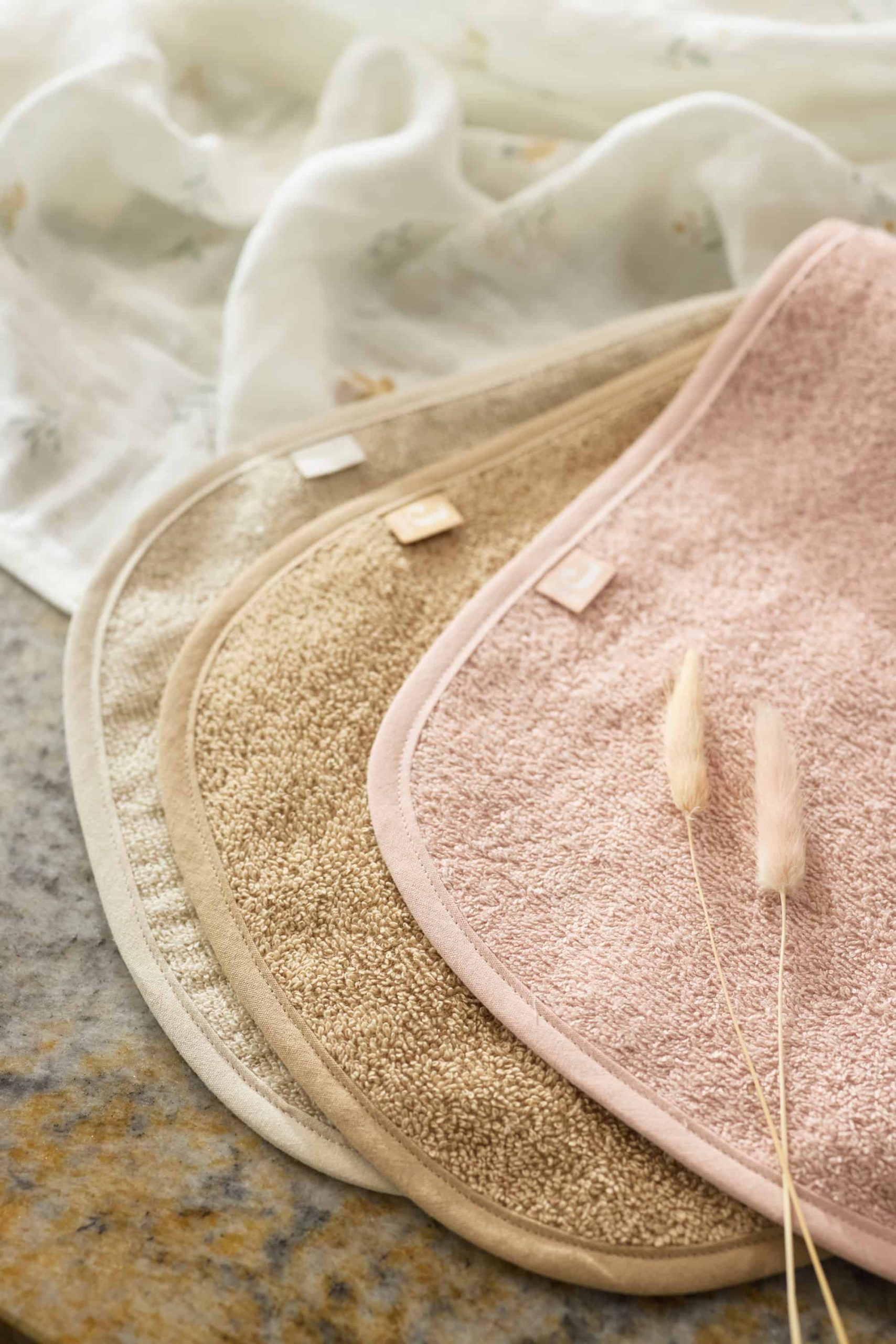 Bib Terry 3pack - Wild Rose/Nougat/Biscuit - Image 3