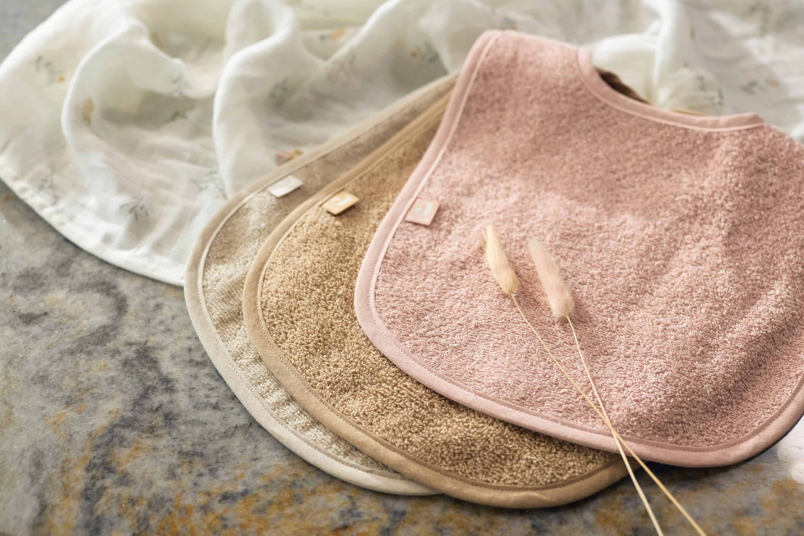 Bib Terry 3pack - Wild Rose/Nougat/Biscuit - Image 2