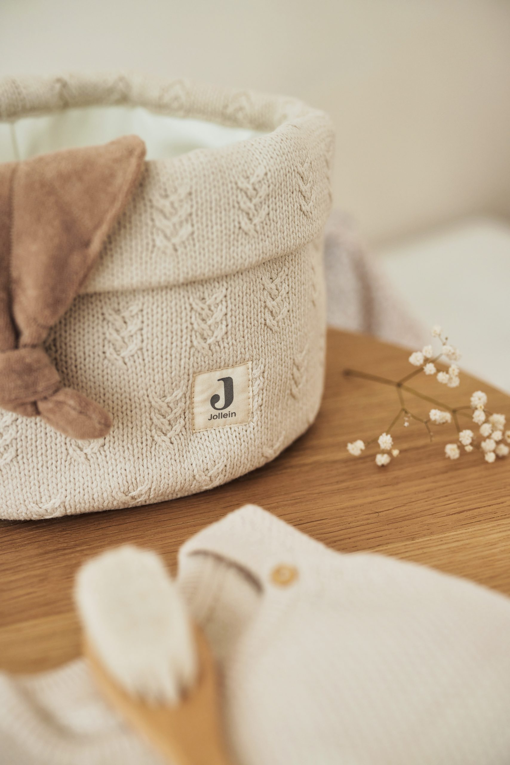 Changing Table Basket - Grain Knit Oatmeal - Image 3
