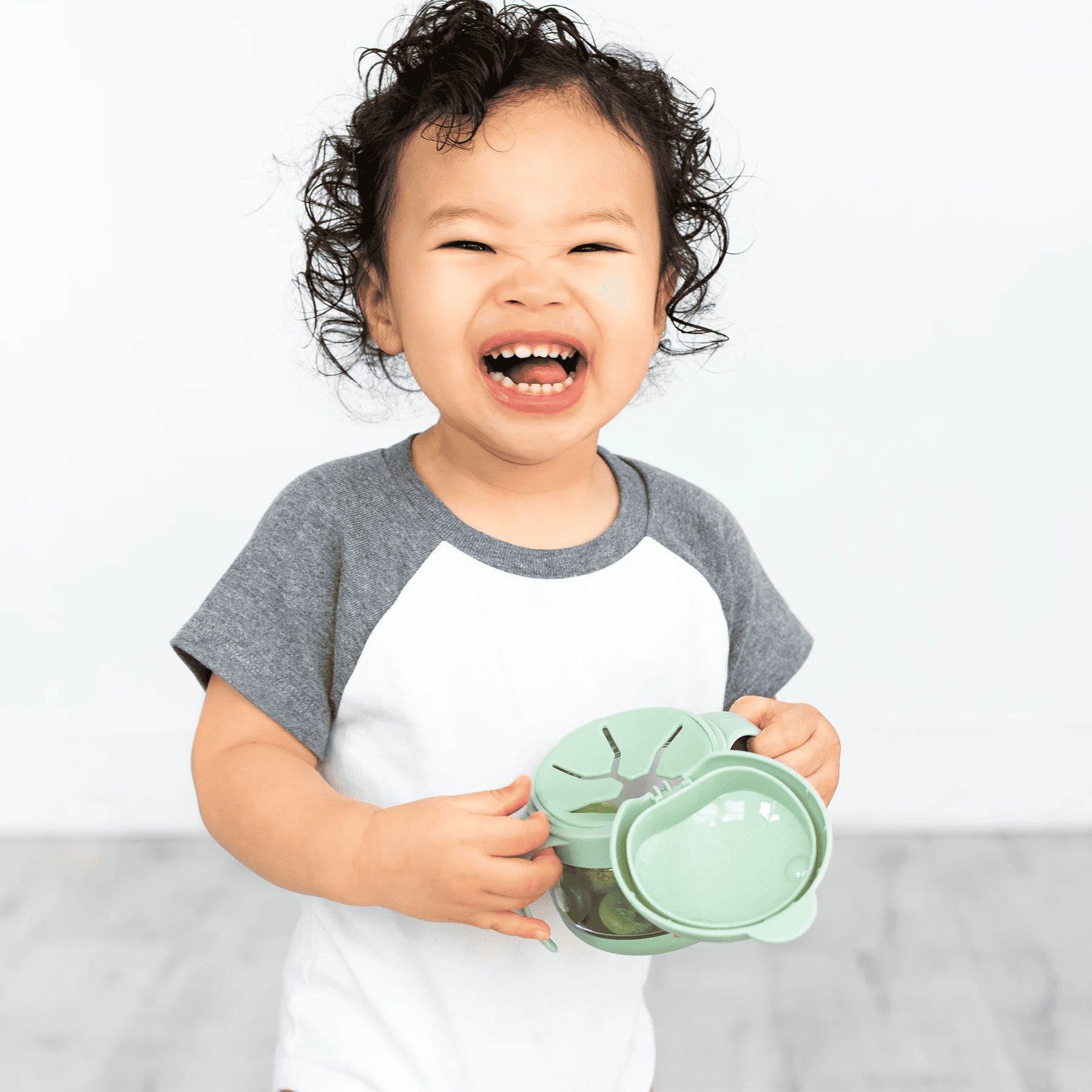 Ubbi Tritan Snack Cup - Sage - Image 7