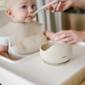 Silicone Suction Bowl beige
