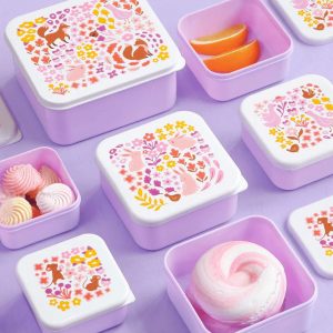 Lunch & snack box set - Flower garden
