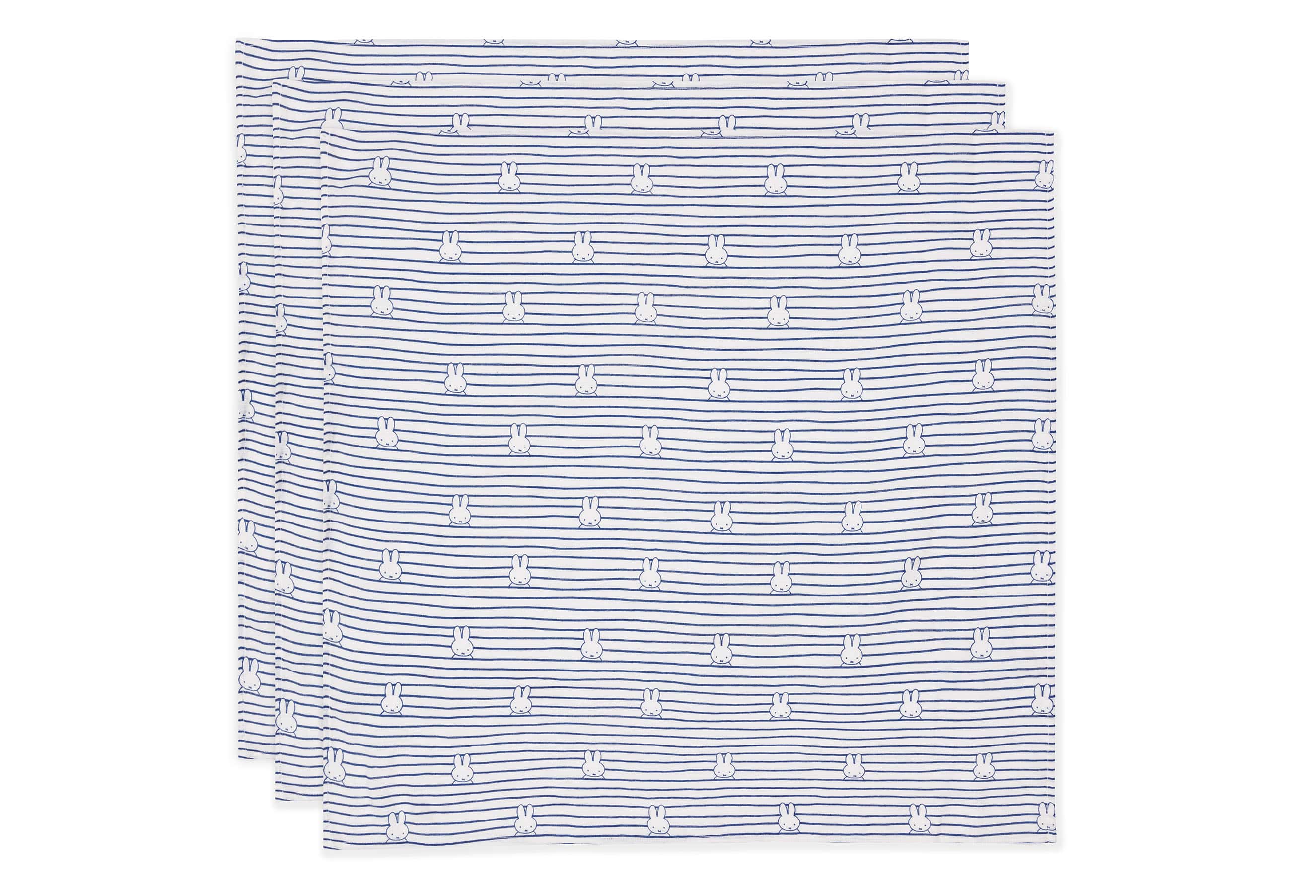Cloth Muslin 70x70cm - Navy Miffy (3-pack) - Image 4