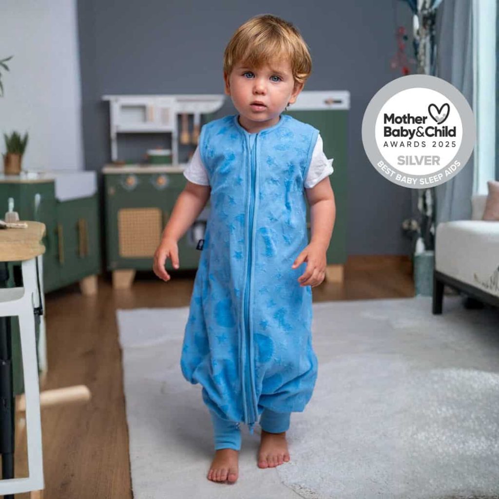 BlissJump Sleeping bag with Legs 2.5 tog - Take me to the moon Blue