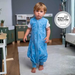 BlissJump Sleeping bag with Legs 2.5 tog - Take me to the moon Blue