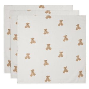 Cloth Muslin 70x70cm - Teddy Bear (3-pack)
