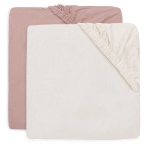 Fitted Sheet Jersey 70x140cm - Wild Rose/Ivory (2pack)