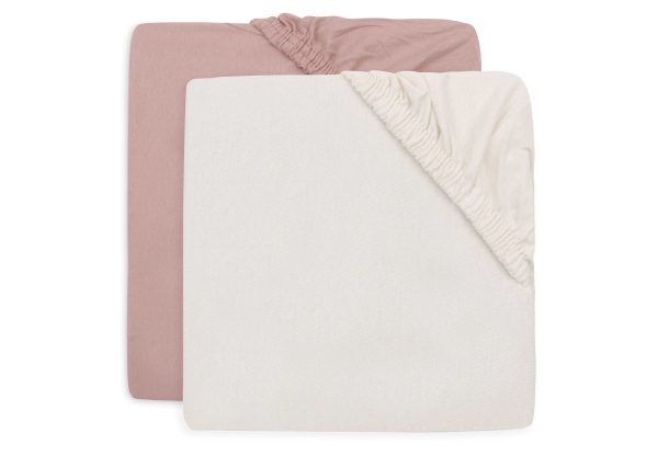 Fitted Sheet Jersey 70x140cm - Wild Rose/Ivory (2pack)