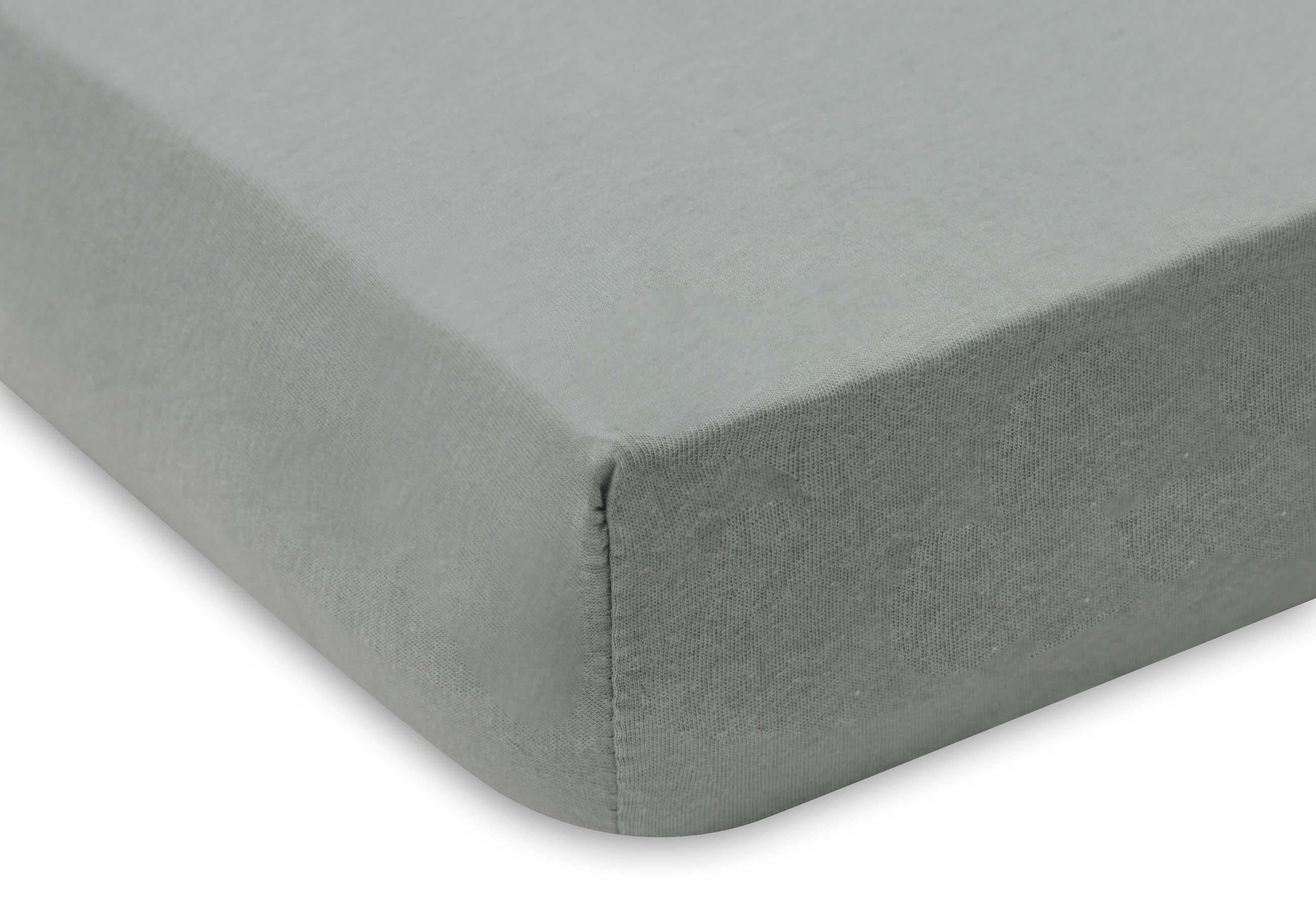 Fitted Sheet Jersey 70x140cm - Sea Green/Ivory (2pack) - Image 2