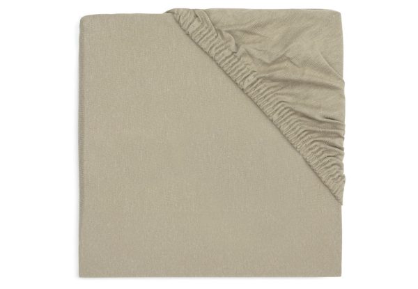 Fitted Sheet Likno/Next2me - 75x95cm Olive green
