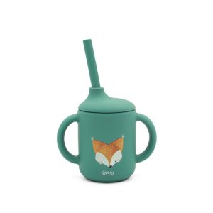 Silicone Straw Cup - Crunchy The Fox