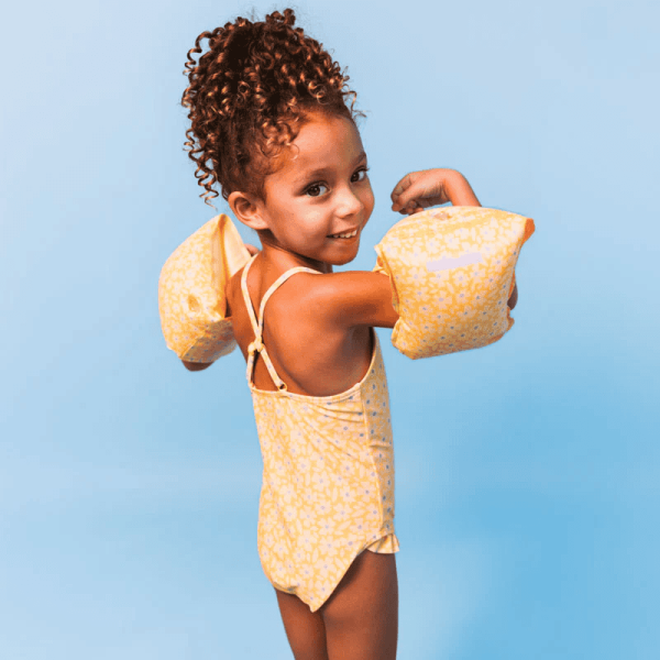 Swimming Armbands 0-2 years - Yellow flowers