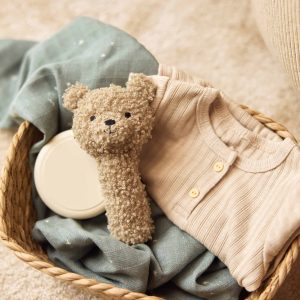 Rattle - Teddy bear Olive green