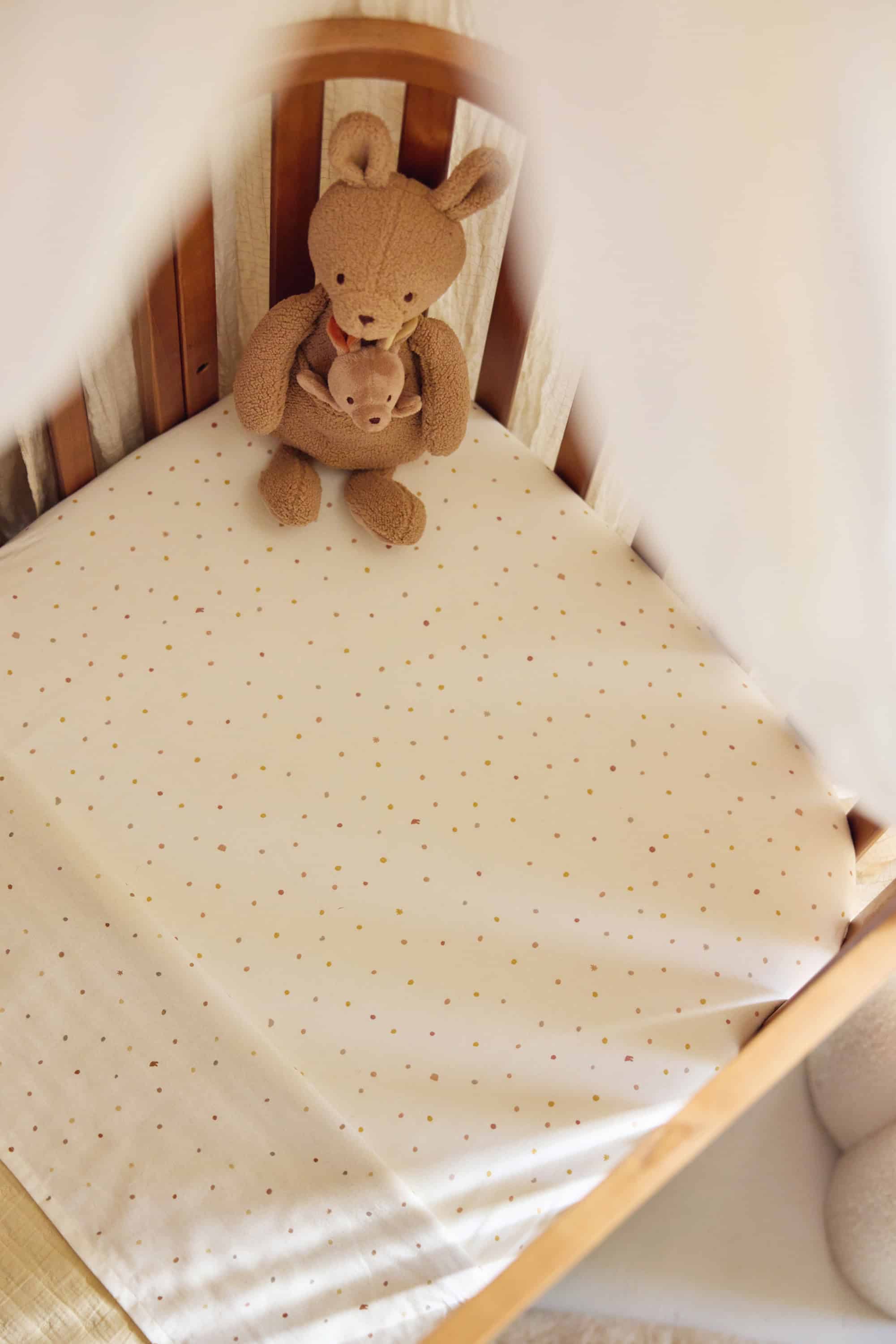 Fitted Sheet 70x140 cm - Kangaroots Dusty Dot - Image 2