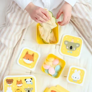 Lunch & snack box set - Animal friends