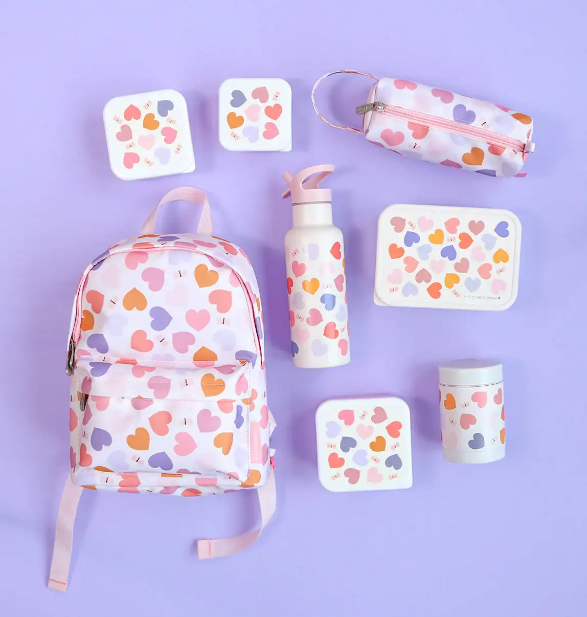 Lunch & snack box set - Hearts - Image 2