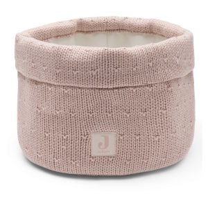 Changing Table Basket - Sprinkle knit Silk rose