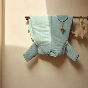 Sleeping Bag with Removable Sleeves - Rib Sea green