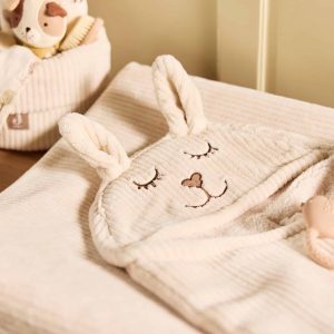 Wrap Blanket - Bunny Cloudy Rib Oatmeal
